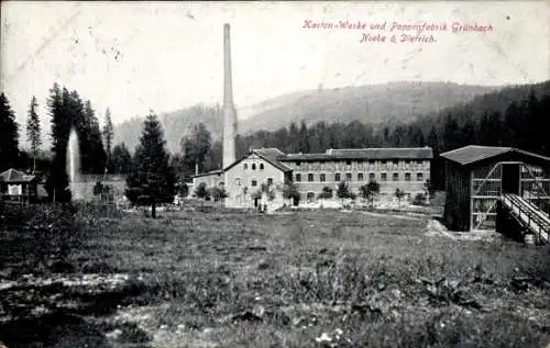 Ak Mylau Reichenbach im Vogtland, Göltzschtal, Siegel's Holzstoff- und Pappenfabrik