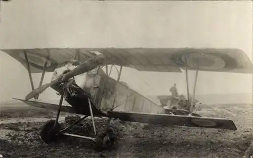 Foto Ak Britisches Militärflugzeug, Kriegsbeute, I. WK