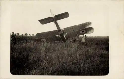 Foto Ak Britisches Militärflugzeug, Kriegsbeute, I. WK