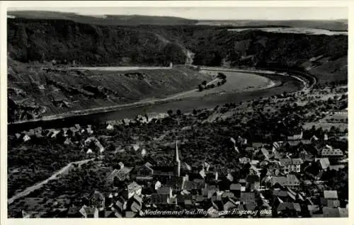 Ak Niederemmel Piesport, Fliegeraufnahme