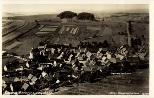 Ak Oberweißenbrunn Bischofsheim an der Rhön, Fliegeraufnahme, Gasthaus zum Lamm