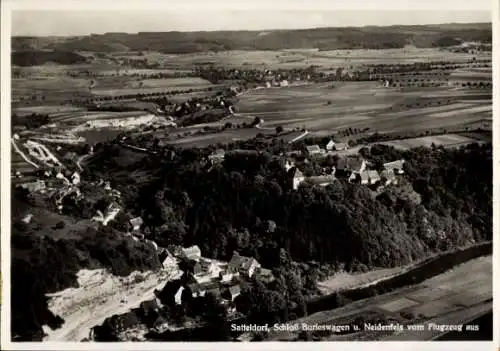Ak Satteldorf in Württemberg, Fliegeraufnahme