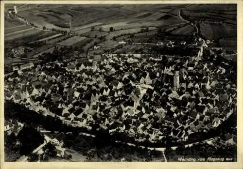 Ak Wemding in Schwaben, Luftaufnahme