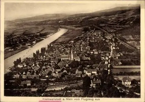 Ak Kleinwallstadt in Unterfranken, Luftaufnahme