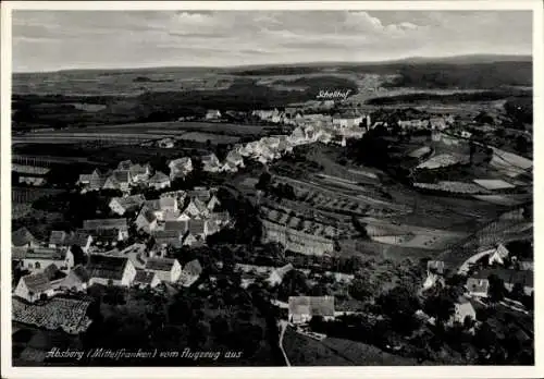 Postkarte Absberg in Mittelfranken, Luftaufnahme