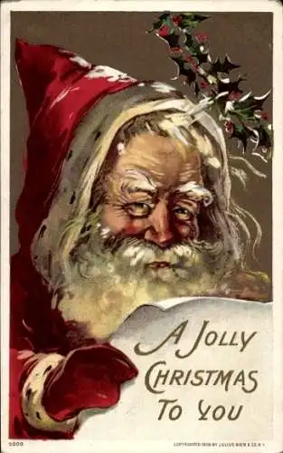 Präge Ak Glückwunsch Weihnachten, Weihnachtsmann