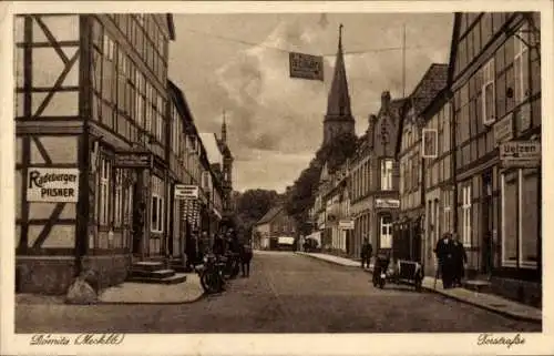 Ak Dömitz an der Elbe Mecklenburg, Torstraße, Geschäfte