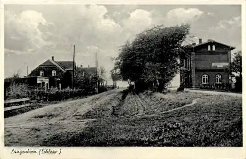 Ak Langenhorn in Nordfriesland, Bahnhof