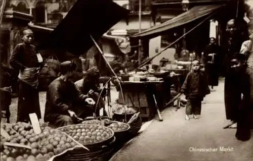 Ak China, Chinesischer Markt, Trinks, China 2: Leben, Gewerbe, Schiffahrt, Reihe 724 Bild 3