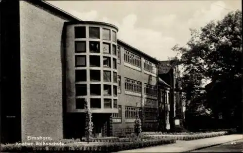 Ak Elmshorn in Holstein, Knaben-Volksschule