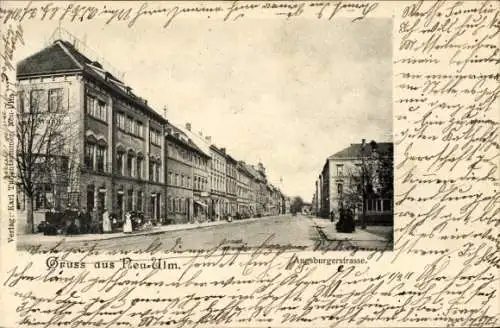 Ak Neu Ulm in Schwaben, Augsburger Straße