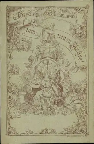 Künstler Ak Neujahrsglückwunsch