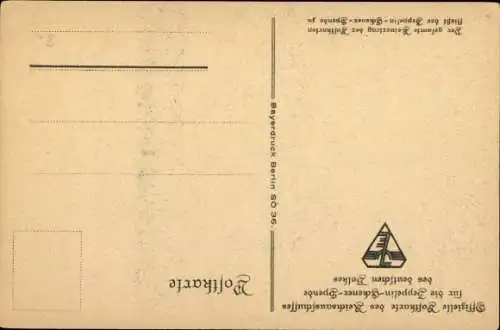Künstler Ak Amtsberg, O., Zeppelin, Zeppelin-Eckener-Spende