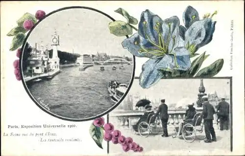 CPA Paris, Exposition Universelle 1900, Seine, Pont d'Iena