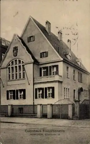 Studentika Ak München Bayern, Corpshaus Transrhenania, Giselastraße 24, KSCV