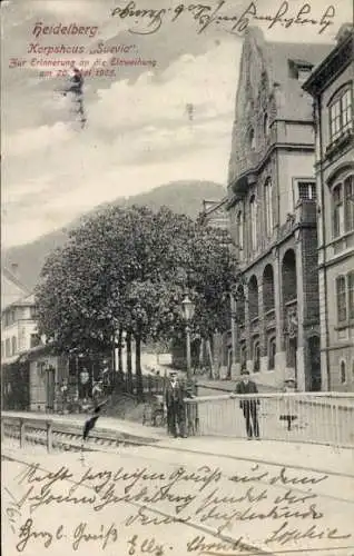 Studentika Ak Heidelberg, Corpshaus Suevia, Einweihung 1905, KSCV