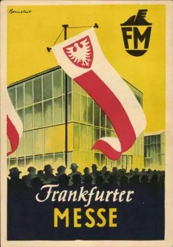 Künstler Ak Frankfurt am Main, Frankfurter Messe, Messe-Gebäude