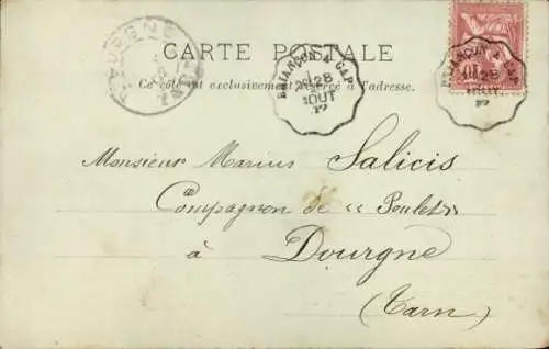 Ak Mann liest einen Brief, Porträt, Abstimmung