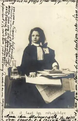 Ak Kind als Erwachsener, Unterlagen, Dokumente