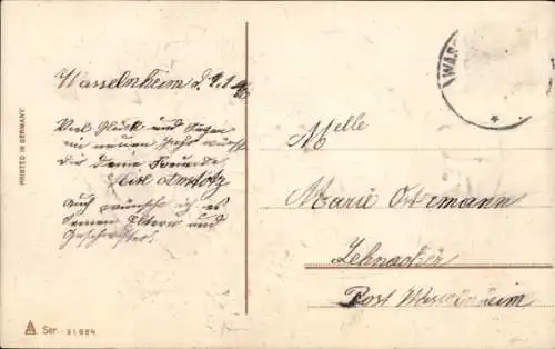 Präge Ak Glückwunsch Neujahr, Veilchen im Korb