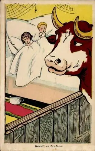 Künstler Ak Simonne, Réveil en fanfare