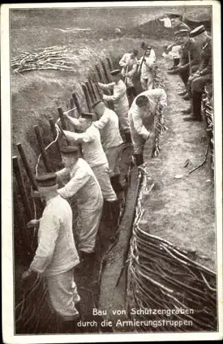 Ak Bau von Schützengräben durch die Armierungstruppen, Soldaten