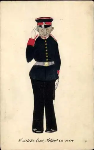 Ak O` welche Lust Soldat zu sein, Soldat in Uniform