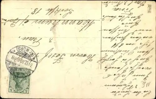 Präge Ak Glückwunsch Neujahr, Kleeblatt, Schwein