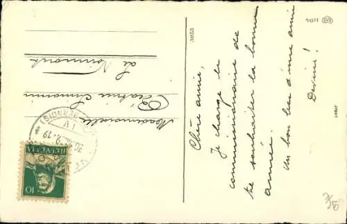 Ak Neujahr, Schornsteinfeger, Klee, Schwein