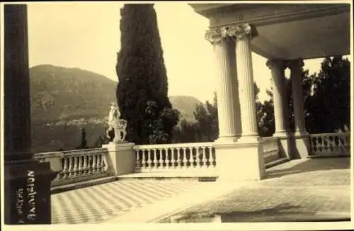 Ak Korfu Griechenland, Kaiserliche Villa Achilleion, Blick auf das Achilleion auf Korfu, eine ...