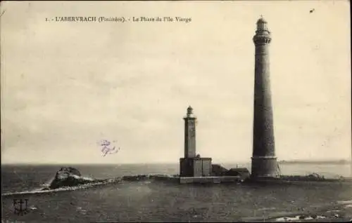 Ak L'Abervrach Finistère, Leuchtturm Ile Vierge