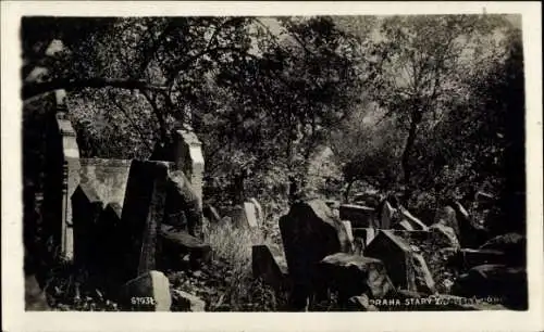 Foto Ak Praha Prag Tschechien, Jüdischer Friedhof