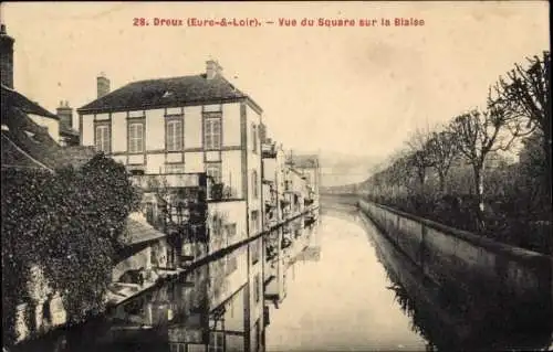 Ak Dreux Eure et Loir, Blick auf den Square sur la Blaise in Dreux