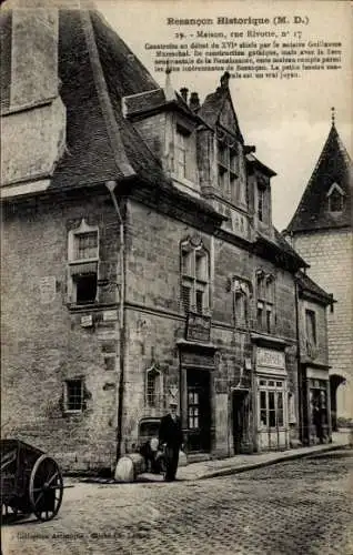 Ak Besançon les Bains Doubs, Maison, rue Rivotte 17