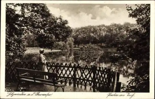 Ak Holzminden an der Weser, Teich