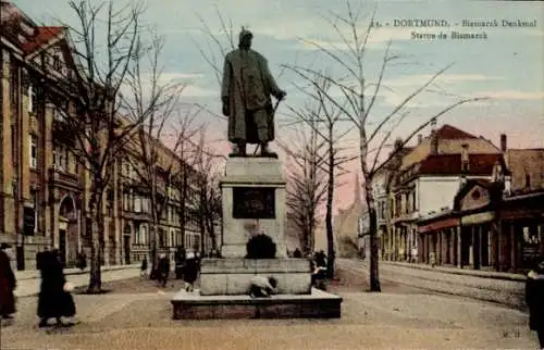 Ak Dortmund im Ruhrgebiet, Bismarck Denkmal,Statue de Bismarck