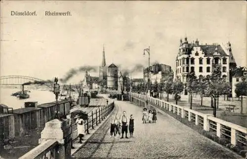 Ak Düsseldorf am Rhein, Rheinwerft