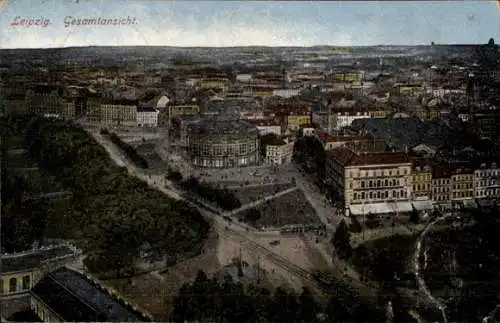 Ak Leipzig, Sächsisch Thüringische Ausstellung 1897, Leipzig Gesamtansicht.