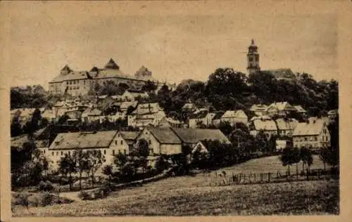 Ak Augustusburg im Erzgebirge, Gesamtansicht, Schloss