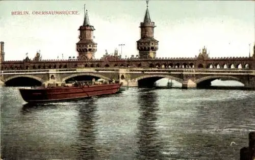 Ak Berlin Kreuzberg, Oberbaumbrücke