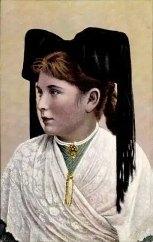 Ak Markgräflerin, Frau in Tracht aus dem Schwarzwald