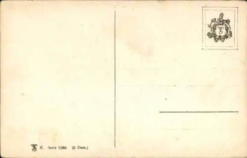 Künstler Ak Hirsch, Wiese, Waldtier