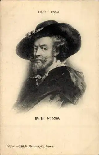 Ak Maler Peter Paul Rubens, Porträt