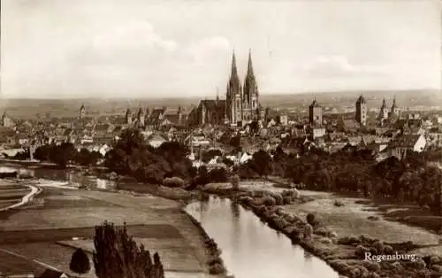 Ak Regensburg an der Donau Oberpfalz, Ortsansicht, Dom