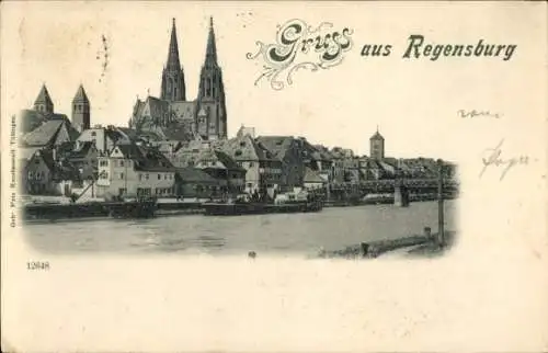 Ak Regensburg an der Donau Oberpfalz, Gruß aus Regensburg