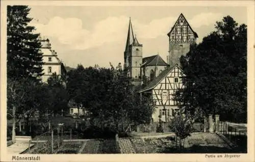 Ak Münnerstadt in Unterfranken Bayern, Partie am Jörgenter