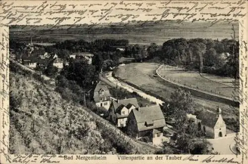 Ak Bad Mergentheim in Tauberfranken, Villenpartie an der Tauber