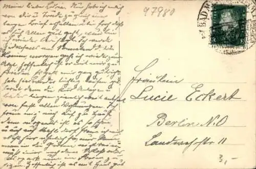 Ak Bad Mergentheim in Tauberfranken, Villenpartie an der Tauber