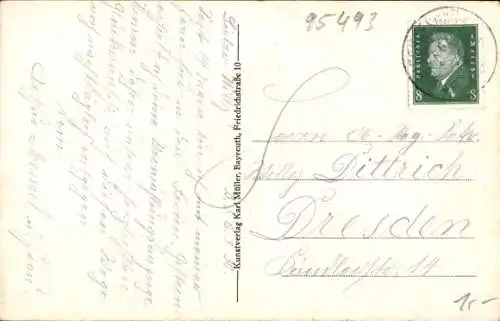 Ak Bischofsgrün im Fichtelgebirge, Blick vom Schneeberg