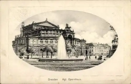 Ak Dresden Altstadt Friedrichstadt, Kgl. Opernhaus.